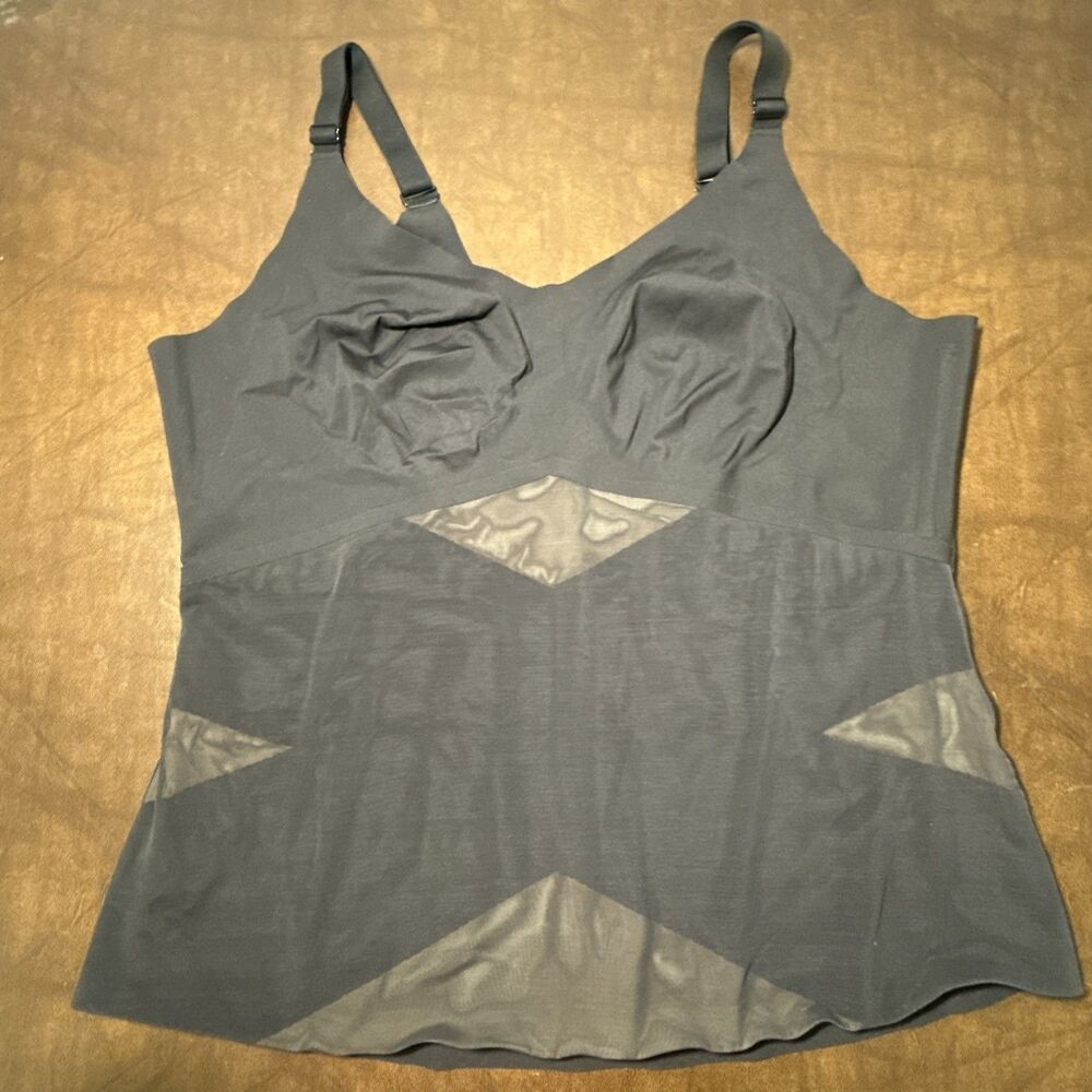 Honeylove Womens LiftWear Cami Shapewear Tank Top Black Size 3X NO PADS EUC